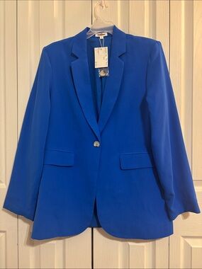 Bright Blue Single-Button Blazer by GeeGee